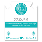 HELP by TJ Starburst Charm with Cherry Jade Charity Bracelet
