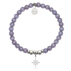 HELP by TJ Starburst Charm with Purple Cats Eye Charity Bracelet