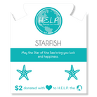 HELP by TJ Starfish Cutout Charm with Blue Opal Jade Charity Bracelet