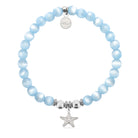 HELP by TJ Starfish Cutout Charm with Blue Selenite Charity Bracelet