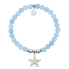 HELP by TJ Starfish Cutout Charm with Light Blue Quartz Charity Bracelet
