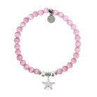 HELP by TJ Starfish Cutout Charm with Pink Cats Eye Charity Bracelet