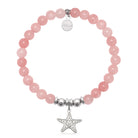 HELP by TJ Starfish Cutout Charm with Pink Jade Charity Bracelet
