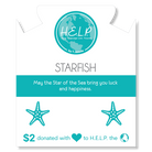 HELP by TJ Starfish Cutout Charm with Purple Cats Eye Charity Bracelet