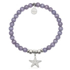 HELP by TJ Starfish Cutout Charm with Purple Cats Eye Charity Bracelet