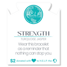 HELP by TJ Strength Stacker Bracelet with Turquoise Jasper Beads