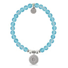 HELP by TJ Sun and Moon Charm with Blue Glass Shimmer Charity Bracelet