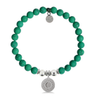 HELP by TJ Sun and Moon Charm with Green Howlite Charity Bracelet