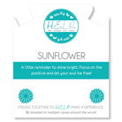 HELP by TJ Sunflower Charm with Cherry Jade Charity Bracelet