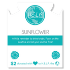 HELP by TJ Sunflower Charm with Turquoise Jasper Charity Bracelet