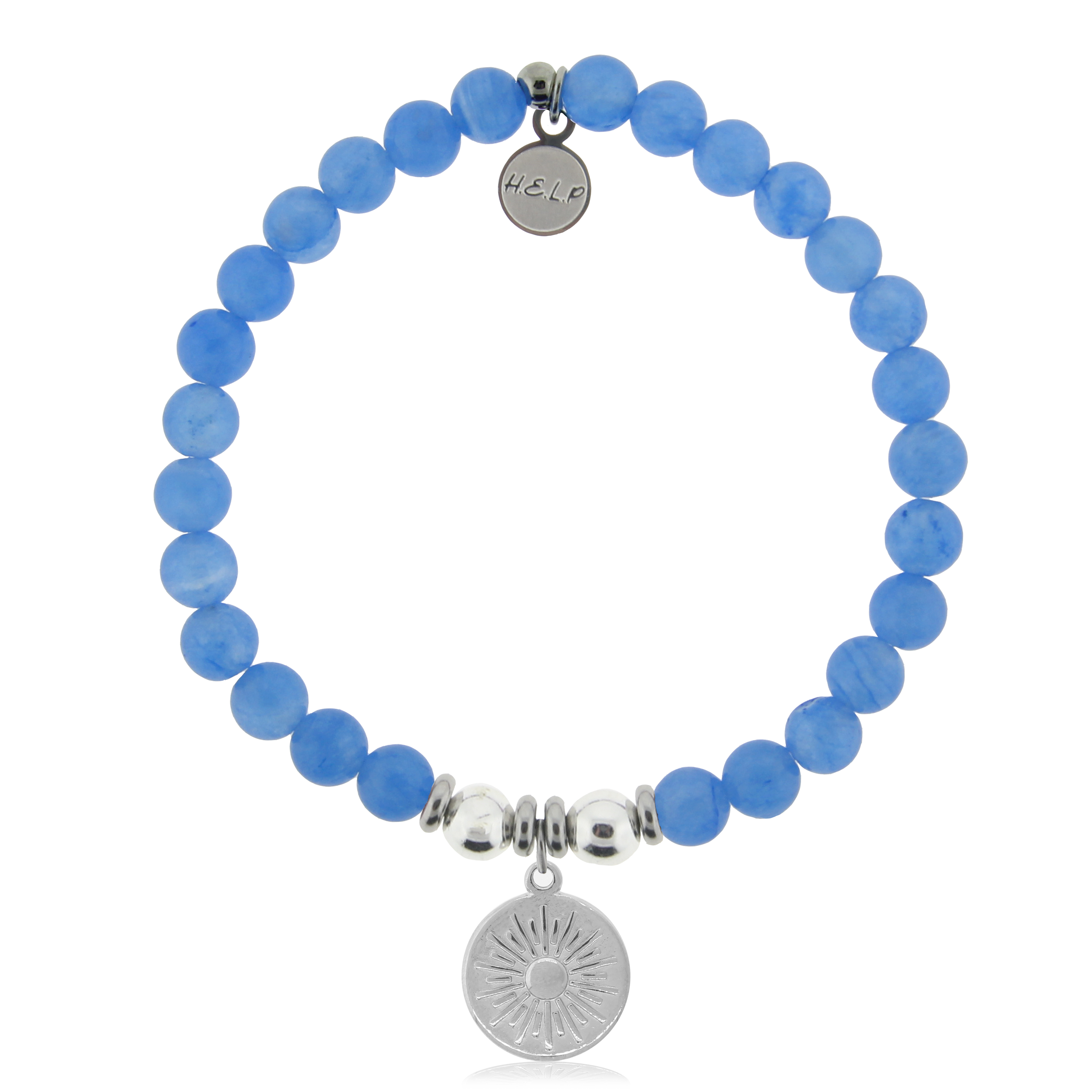 HELP by TJ Sunny Days Charm with Azure Blue Jade Charity Bracelet