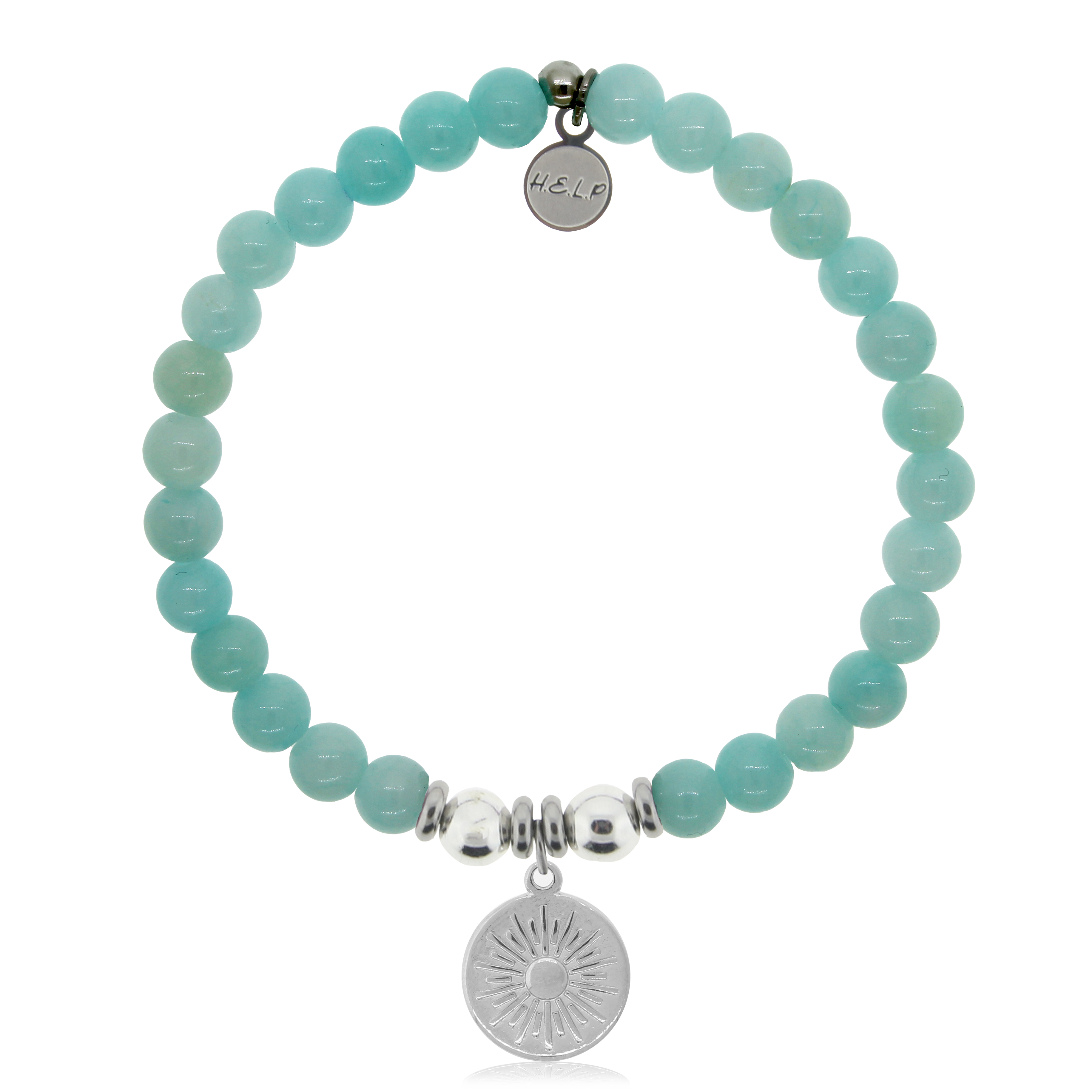 HELP by TJ Sunny Days Charm with Baby Blue Quartz Charity Bracelet