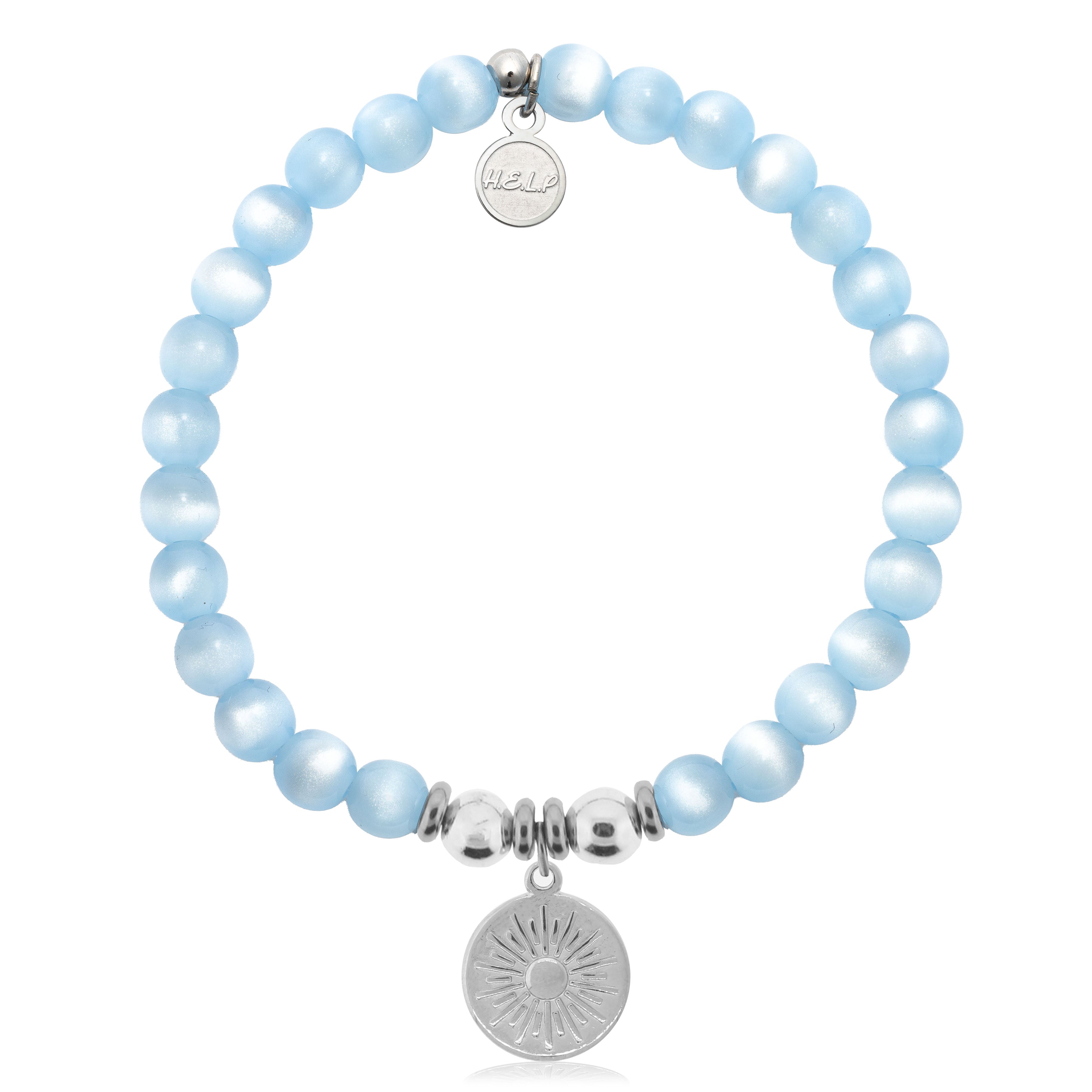 HELP by TJ Sunny Days Charm with Blue Selenite Charity Bracelet