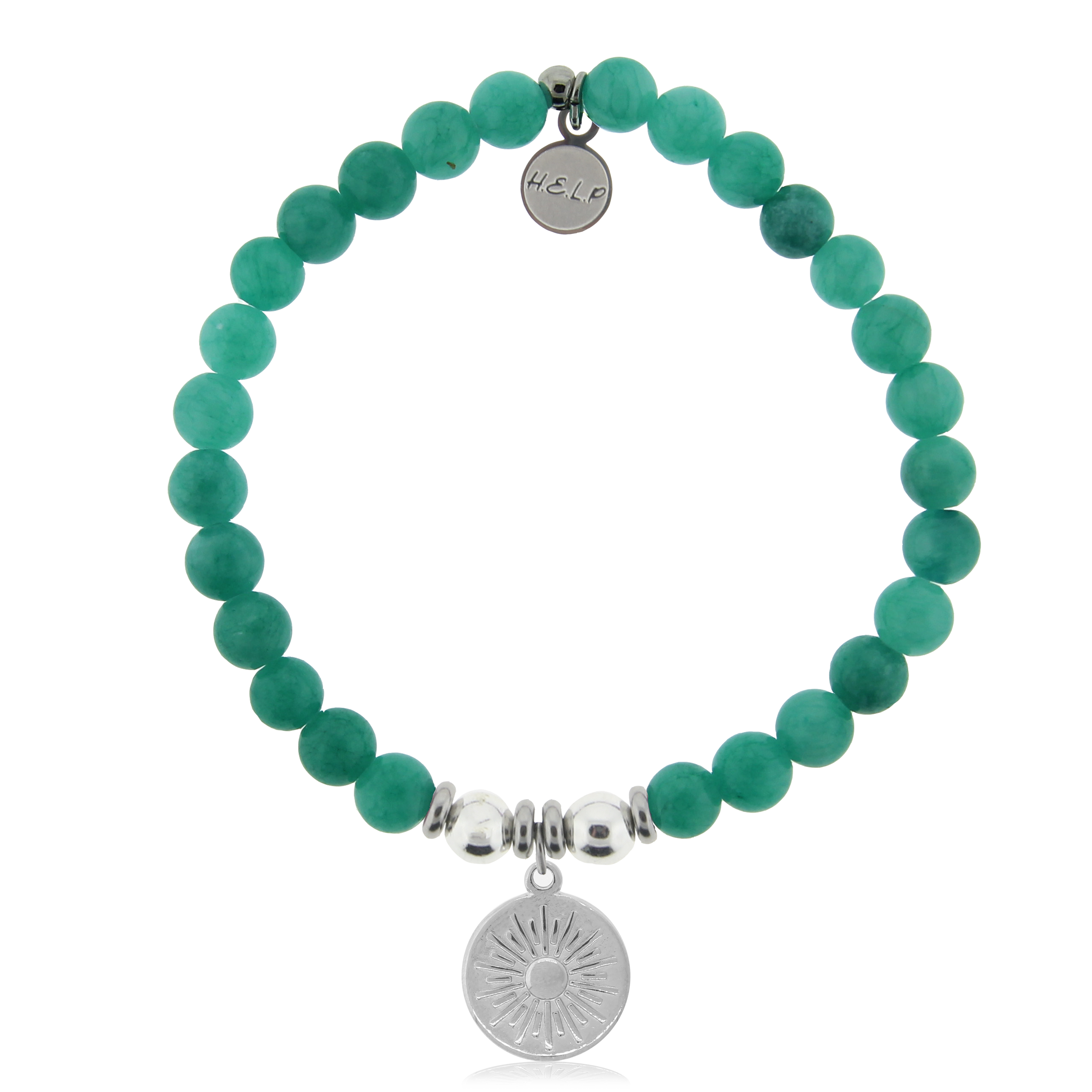 HELP by TJ Sunny Days Charm with Caribbean Jade Charity Bracelet