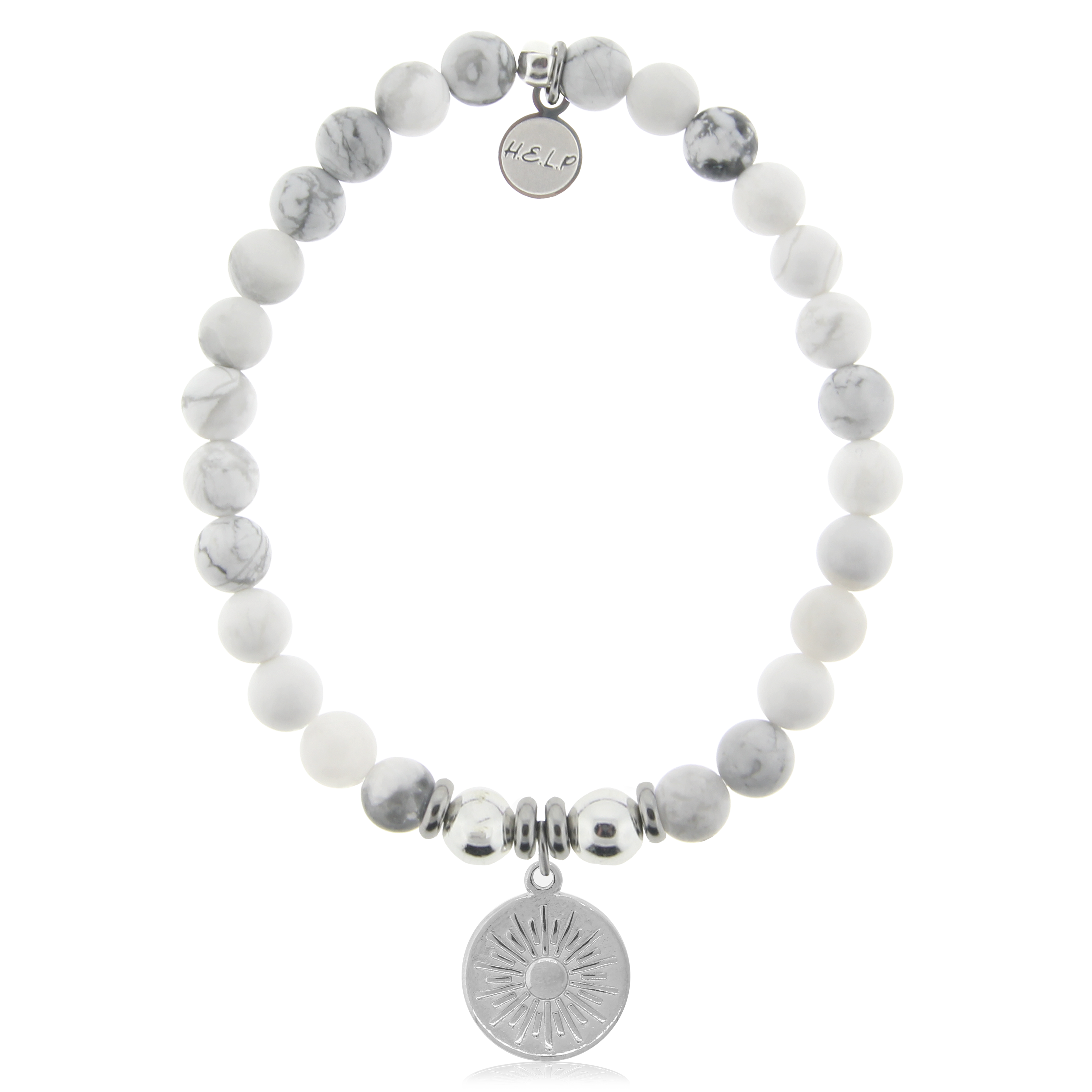 HELP by TJ Sunny Days Charm with Howlite Charity Bracelet