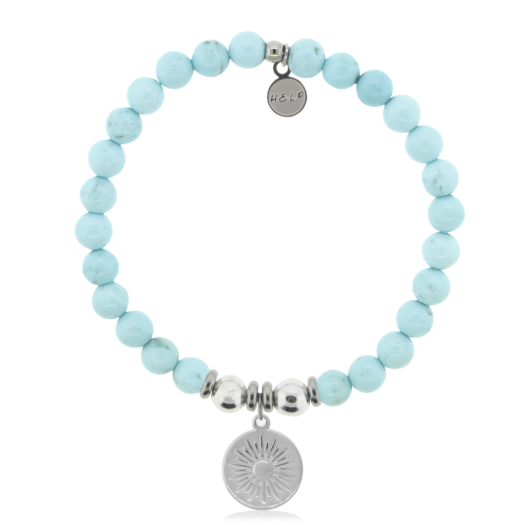 HELP by TJ Sunny Days Charm with Larimar Magnesite Charity Bracelet