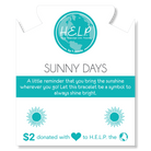 HELP by TJ Sunny Days Charm with Light Blue Quartz Charity Bracelet