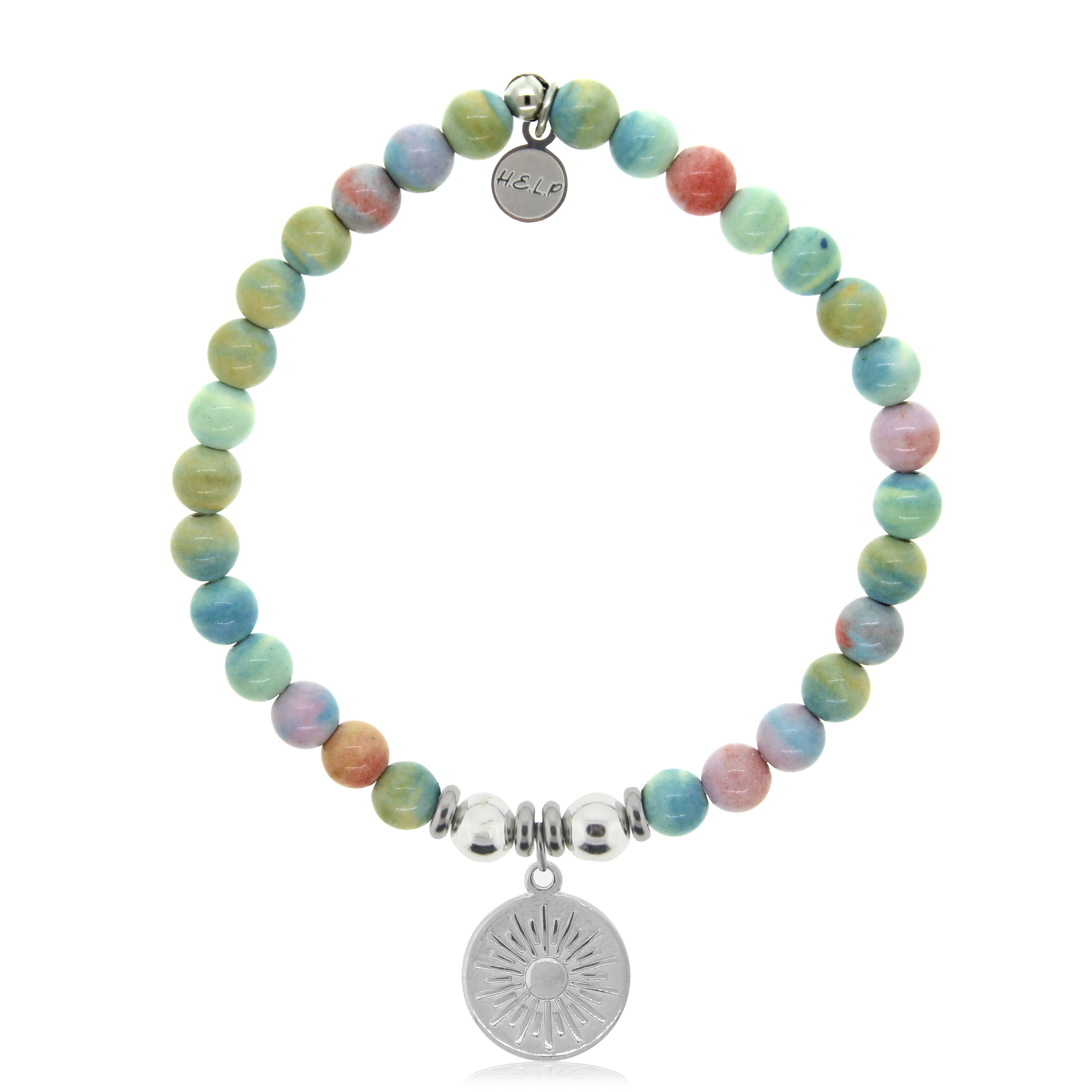 HELP by TJ Sunny Days Charm with Pastel Jade Charity Bracelet