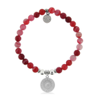 HELP by TJ Sunny Days Charm with Red Stripe Agate Charity Bracelet