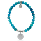 HELP by TJ Sunny Days Charm with Tropic Blue Agate Charity Bracelet