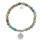 HELP by TJ Sunny Days Charm with Turquoise Jasper Charity Bracelet