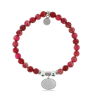 HELP by TJ Sunrise Charm with Cranberry Jasper Charity Bracelet