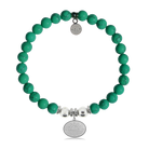 HELP by TJ Sunrise Charm with Green Howlite Charity Bracelet