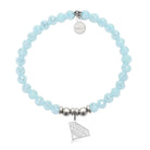 HELP by TJ Super Mom Charm with Aqua Crystal Charity Bracelet