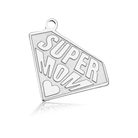 HELP by TJ Super Mom Charm with Beige Crystal Charity Bracelet