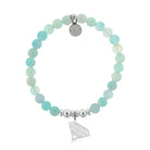 HELP by TJ Super Mom Charm with Light Blue Agate Charity Bracelet