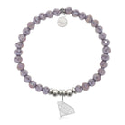 HELP by TJ Super Mom Charm with Purple Crystal Charity Bracelet