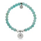 HELP by TJ Teacher Charm with Baby Blue Quartz Charity Bracelet