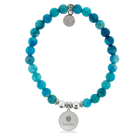 HELP by TJ Teacher Charm with Tropic Blue Agate Charity Bracelet