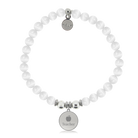 HELP by TJ Teacher Charm with White Cats Eye Charity Bracelet