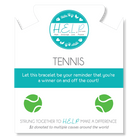 HELP by TJ Tennis Ball Charm with Aqua Cats Eye Charity Bracelet