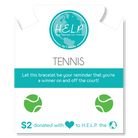 HELP by TJ Tennis Ball Charm with Kaleidoscope Crystal Charity Bracelet