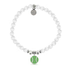 HELP by TJ Tennis Ball Charm with White Cats Eye Charity Bracelet