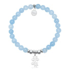 HELP by TJ Thank You Charm with Light Blue Quartz Charity Bracelet
