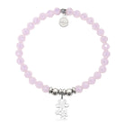 HELP by TJ Thank You Charm with Pink Crystal Charity Bracelet