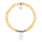 HELP by TJ Thank You Charm with Yellow Jade Charity Bracelet