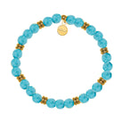 HELP by TJ The Jimmy Fund Charity Bracelet: Gold with Blue Amazonite Charity Soul Stacker