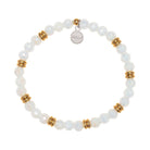 HELP by TJ The Jimmy Fund Charity Bracelet: Gold with White Crystal Charity Soul Stacker