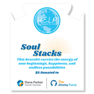 HELP by TJ The Jimmy Fund Charity Bracelet: Gold with White Crystal Charity Soul Stacker