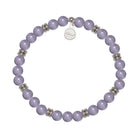 HELP by TJ The Jimmy Fund Charity Bracelet: Silver with Purple Cats Eye Charity Soul Stacker