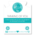 HELP by TJ Thinking of You Charm with Cherry Jade Charity Bracelet