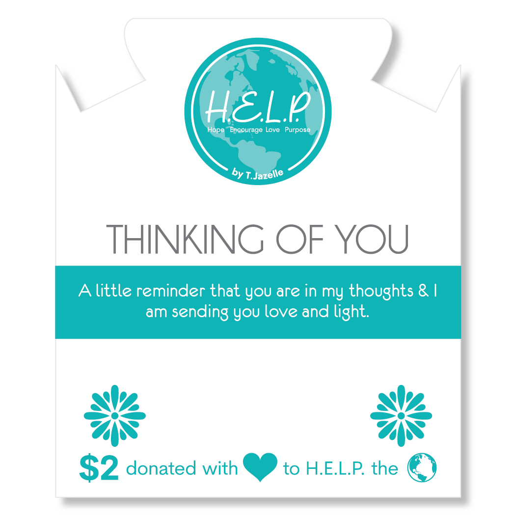 HELP by TJ Thinking of You Charm with Holiday Jade Charity Bracelet