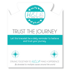 HELP by TJ Trust the Journey Charm with Green Yellow Jade Charity Bracelet