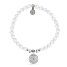 HELP by TJ Trust the Journey Charm with White Cats Eye Charity Bracelet