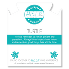 HELP by TJ Turtle Charm with Blue Zebra Jade Charity Bracelet