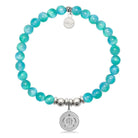 HELP by TJ Turtle Charm with Teal Selenite Charity Bracelet